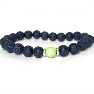 LiMelite green stone NWOT LAVA ROCK BRACELET